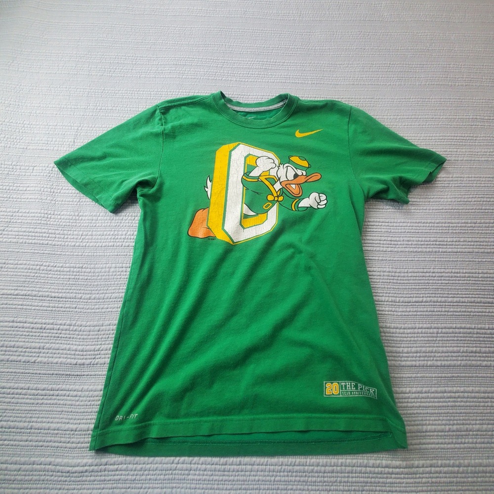 Nike Oregon Ducks T-Shirt Green The Pick 20 Year Anniversary Dri-FIT Mens S